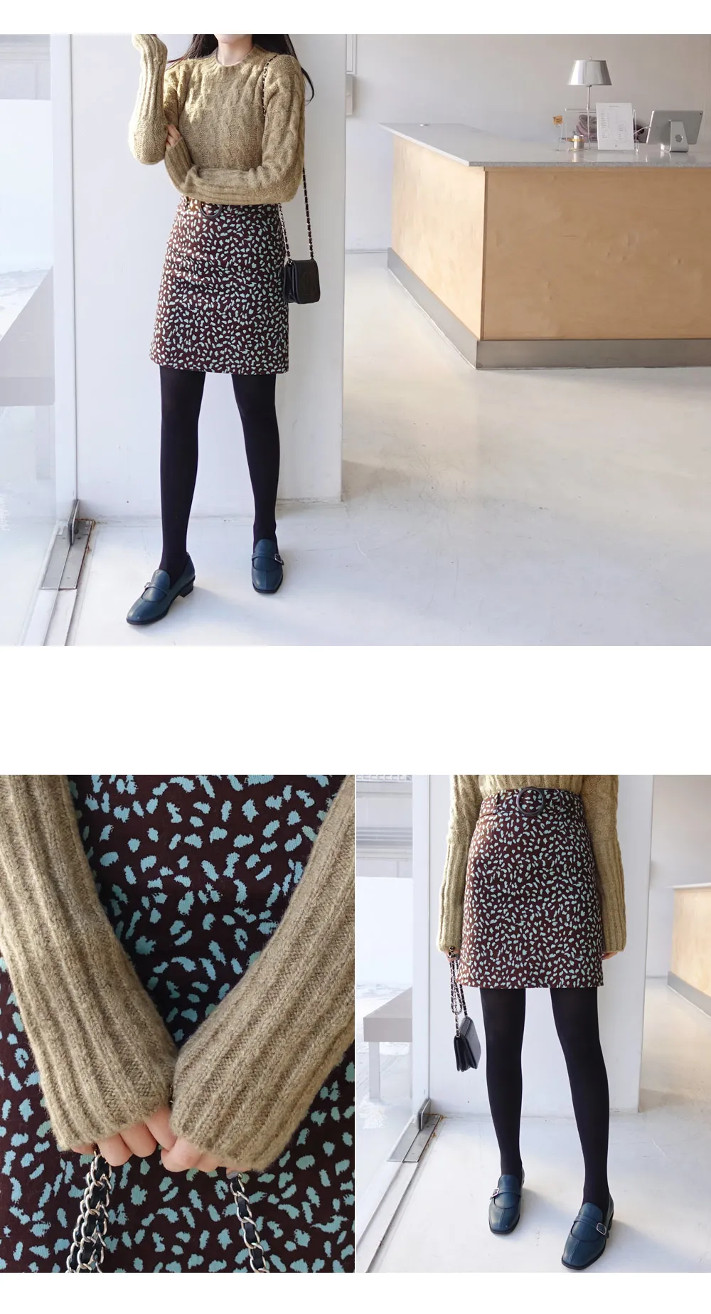 ベルトSETレオパードミニスカート・全2色 | DHOLIC | 詳細画像5