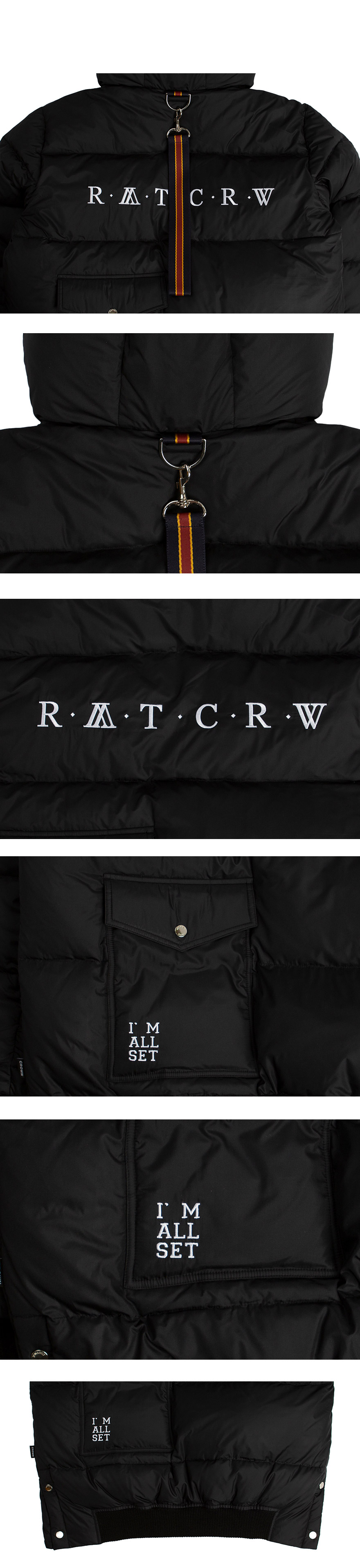 RMTCRWロゴグースダウンジャケット(ブラック) | 詳細画像6