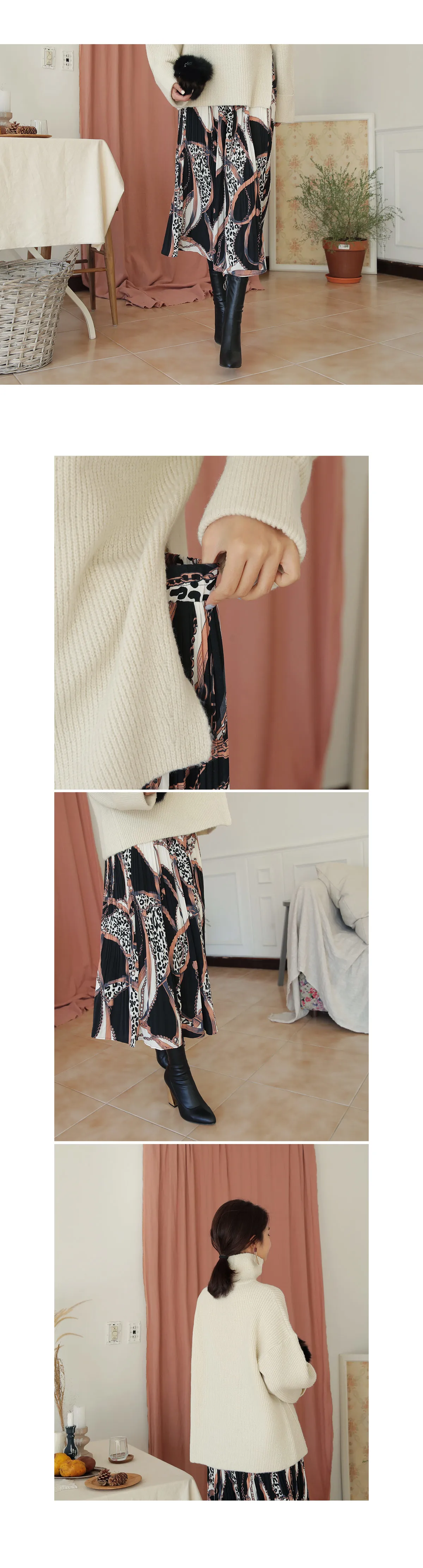 ユニークパターンプリーツスカート・全2色 | DHOLIC PLUS | 詳細画像2