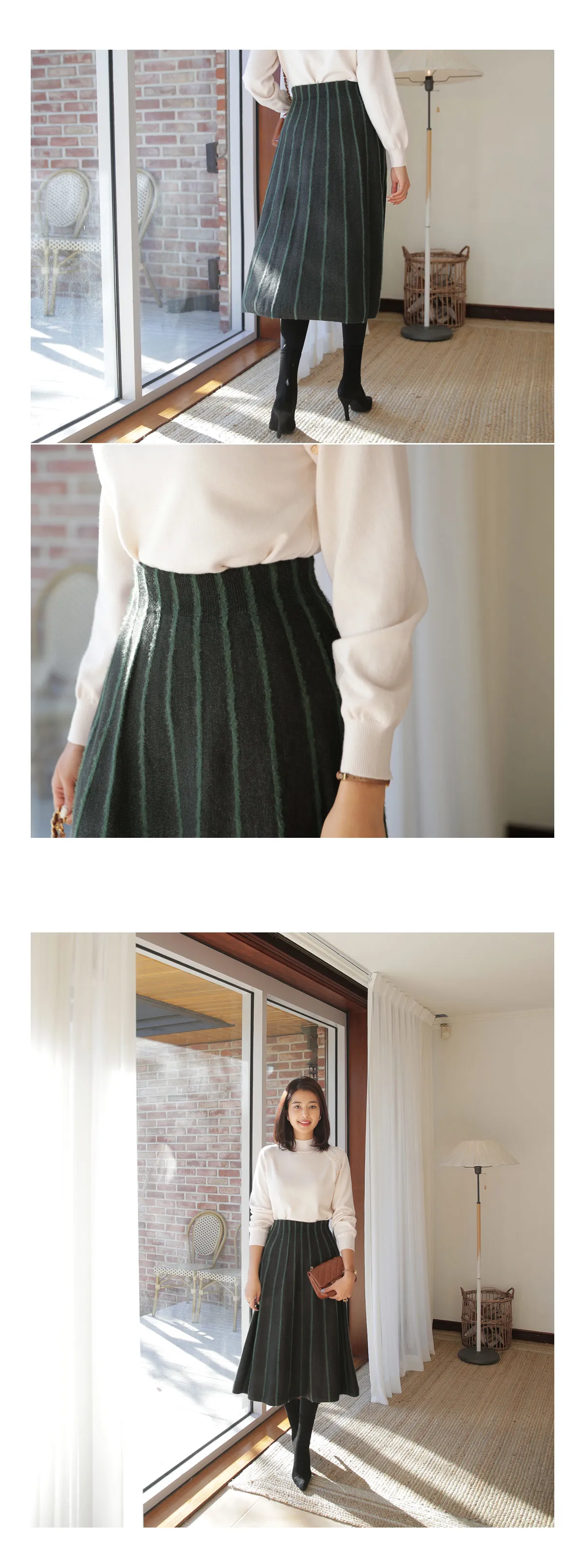 アンゴラライクラインスカート・全3色 | DHOLIC PLUS | 詳細画像4