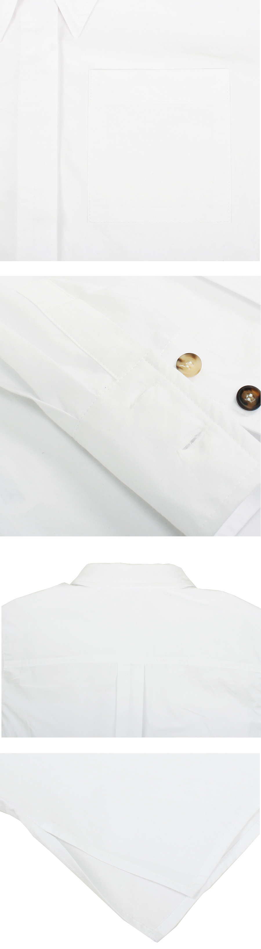 ポイントカラーオーバーボタンシャツ(ホワイト) | 詳細画像4
