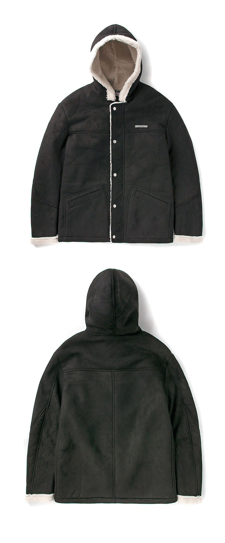 SPフェイクムートンフードジャケット(ブラック) | 詳細画像4