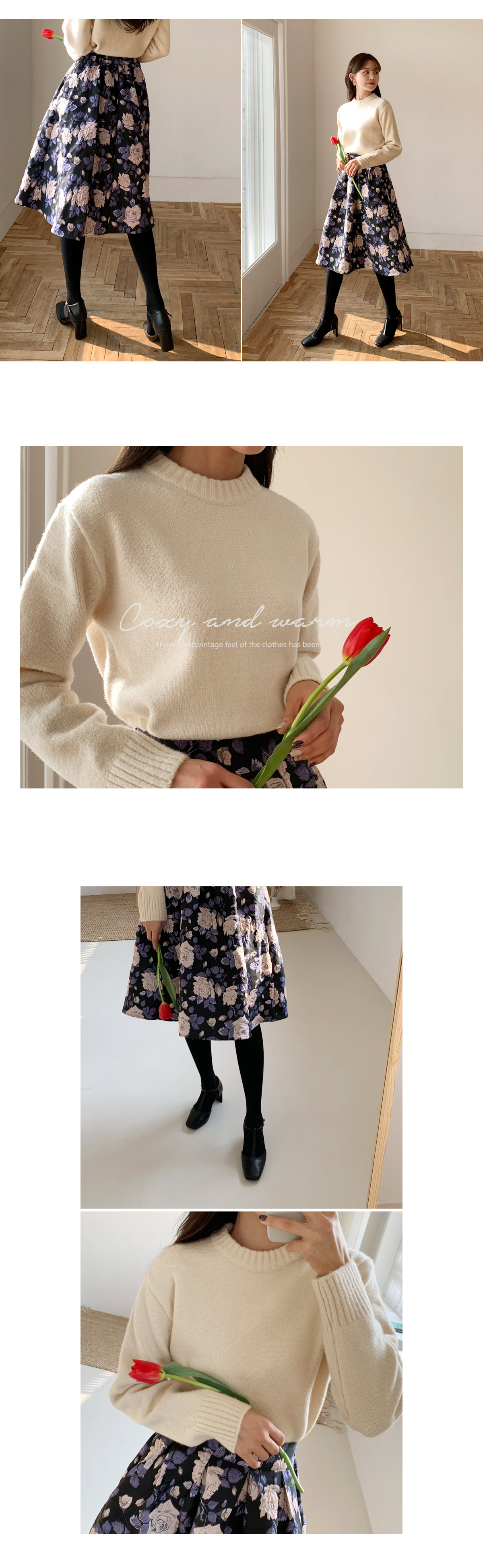 フレアフローラルスカート・全2色 | DHOLIC | 詳細画像2