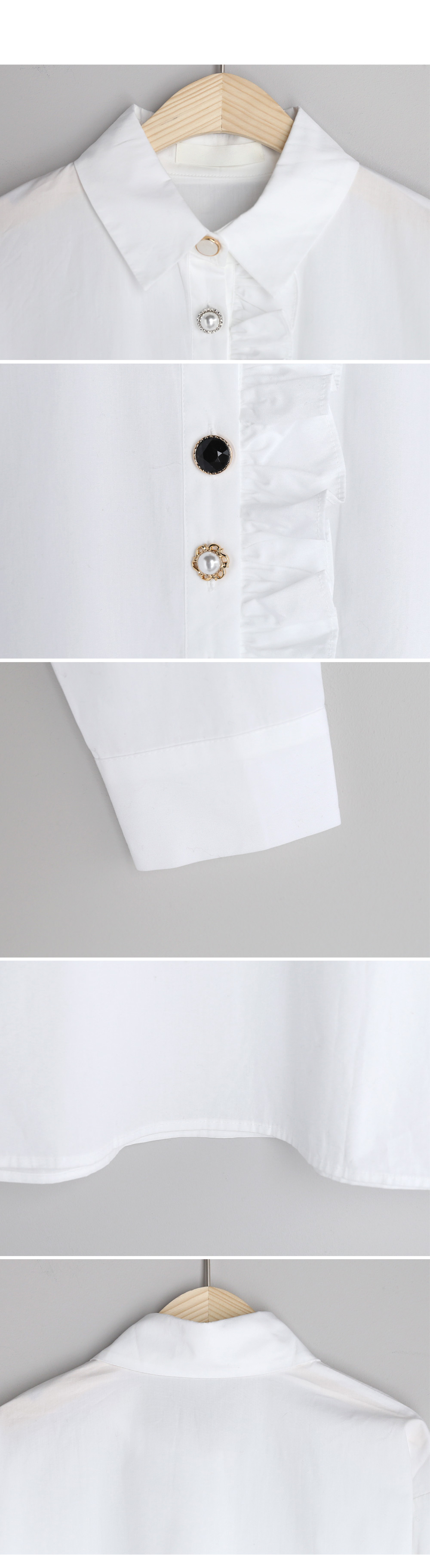 フリルマルチボタンプルオーバーシャツ・全2色 | DHOLIC | 詳細画像8