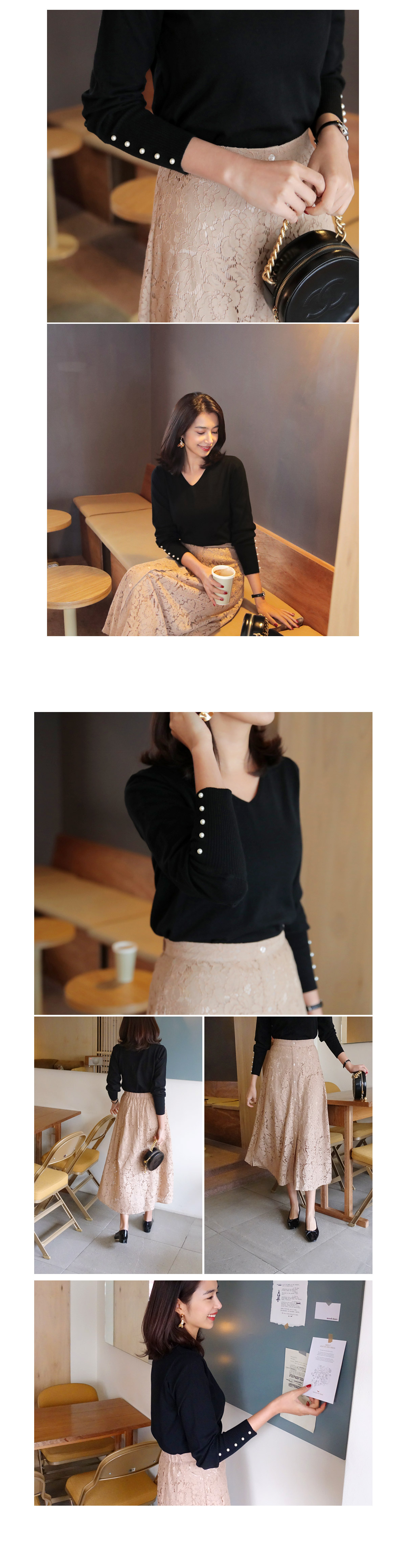 ボタンレースフレアスカート・全3色 | DHOLIC PLUS | 詳細画像4