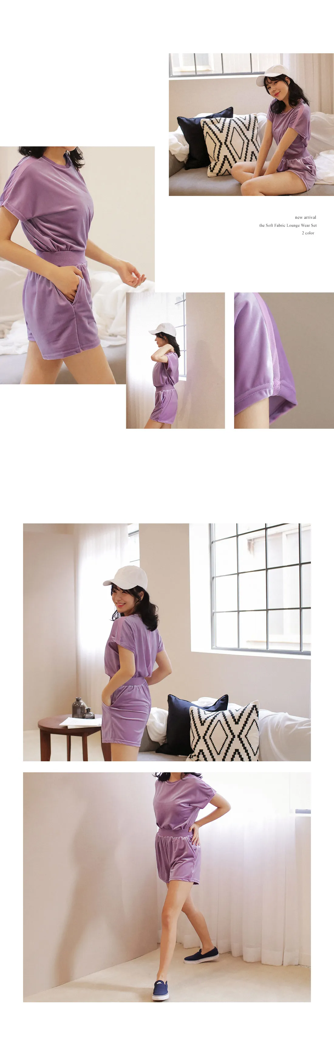 ベロアTシャツ&ショートパンツSET・全2色 | DHOLIC | 詳細画像4