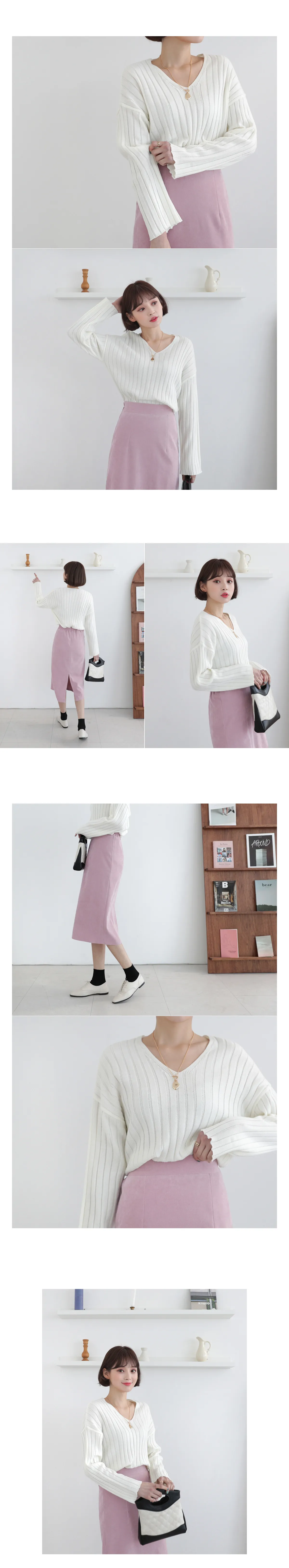 スエード調Hラインスカート・全4色 | DHOLIC | 詳細画像3