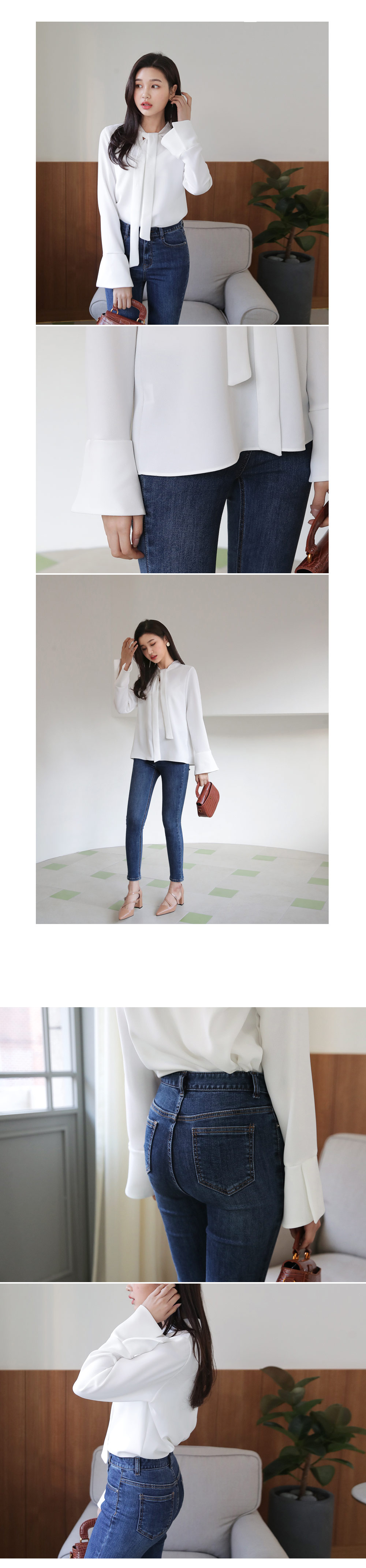 ボウタイベルスリーブブラウス・全4色 | DHOLIC | 詳細画像3