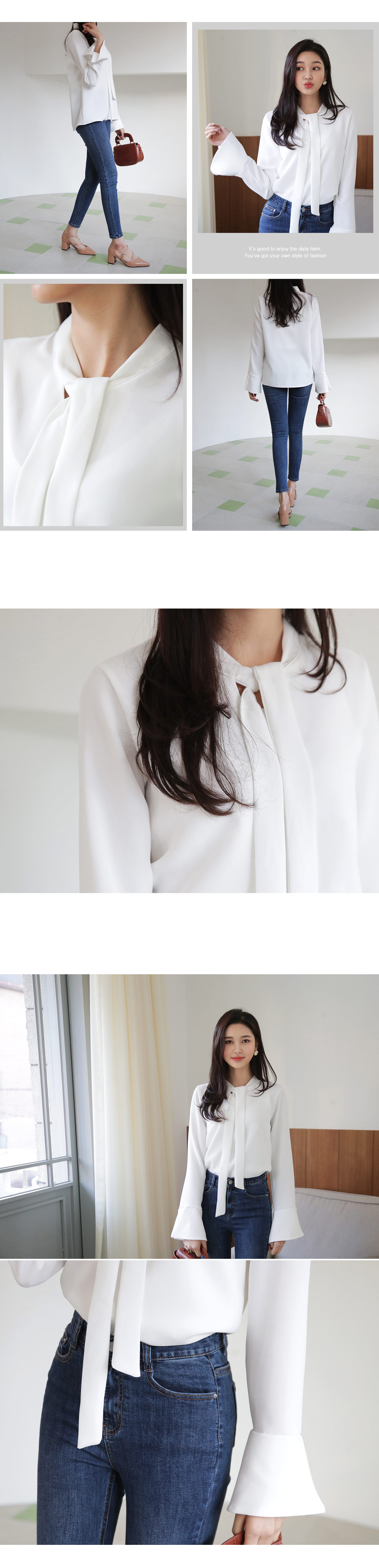 ボウタイベルスリーブブラウス・全4色 | DHOLIC | 詳細画像4