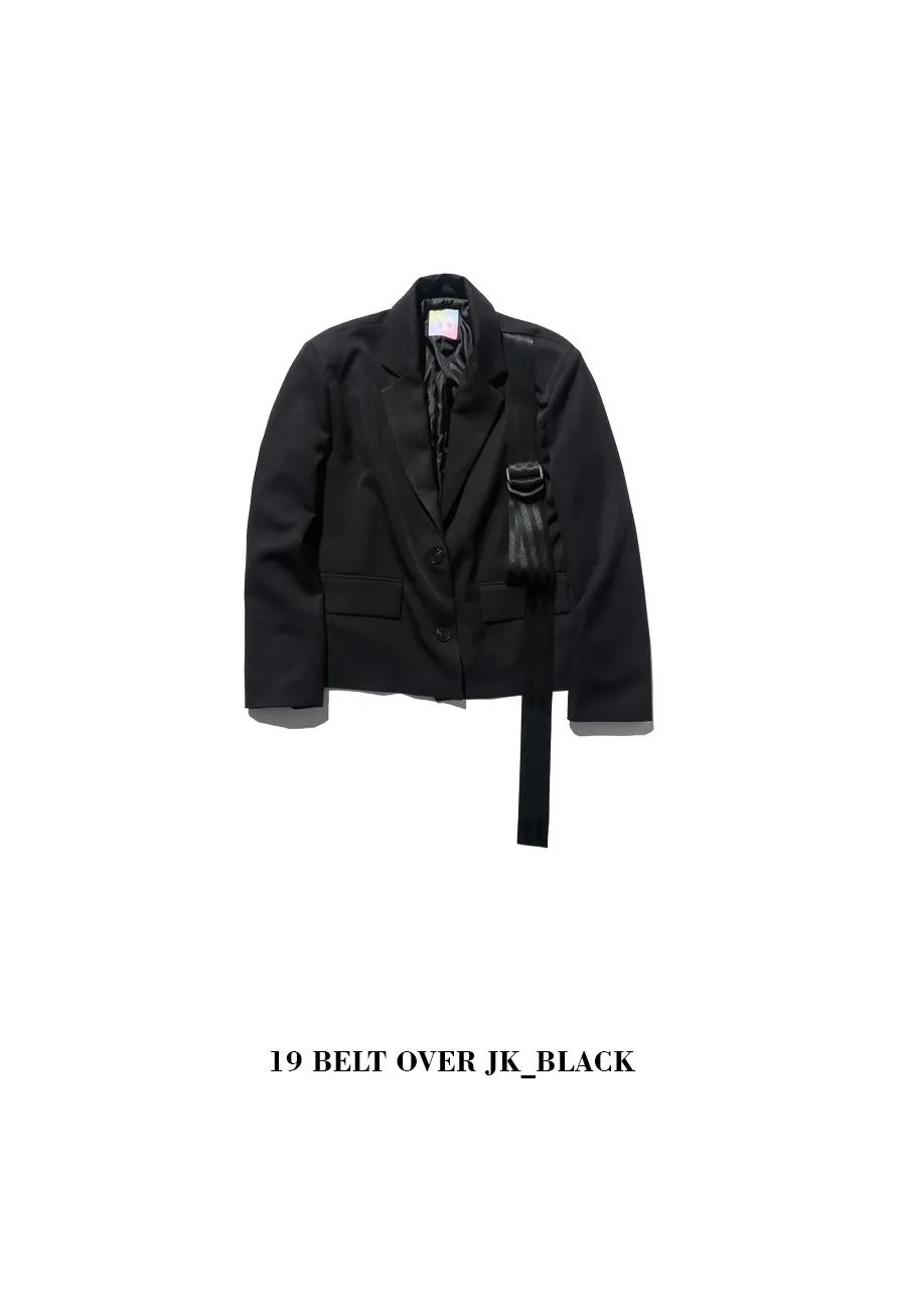 ベルトディテールオーバージャケット(ブラック) | 詳細画像2