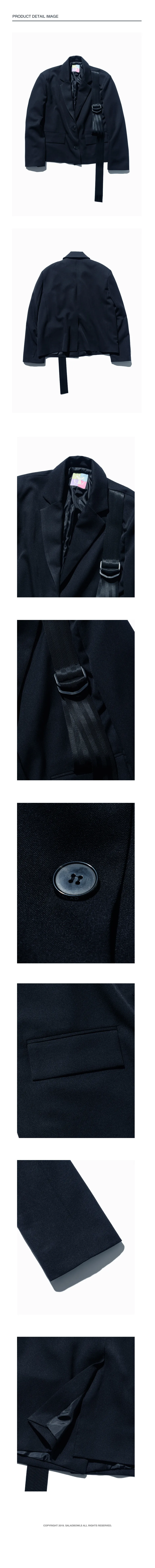 ベルトディテールオーバージャケット(ブラック) | 詳細画像6