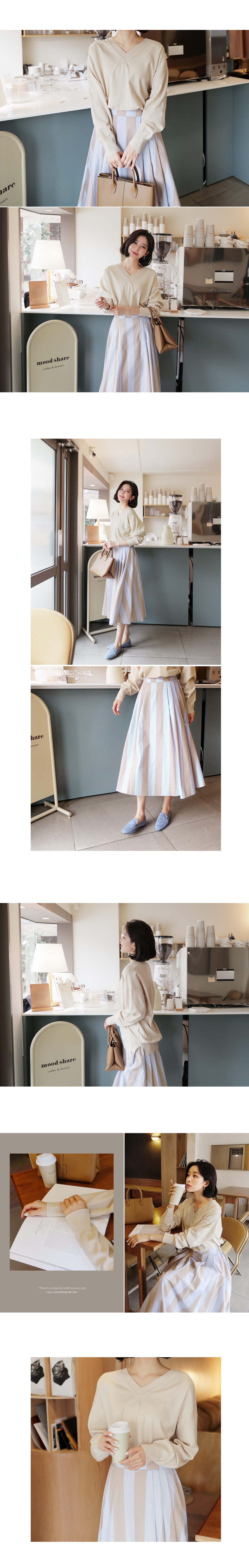 ストライプAラインスカート・全2色 | DHOLIC PLUS | 詳細画像3