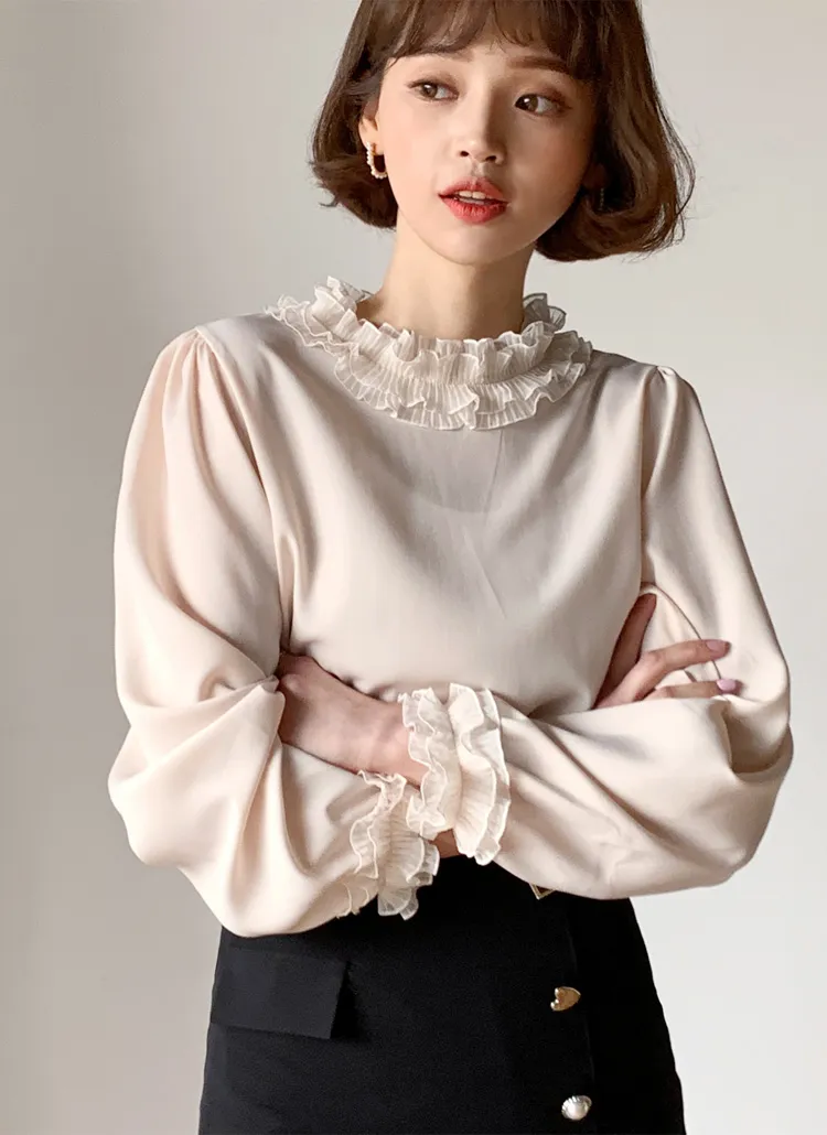 バックリボンフリルブラウス・全3色 | DHOLIC | 詳細画像1