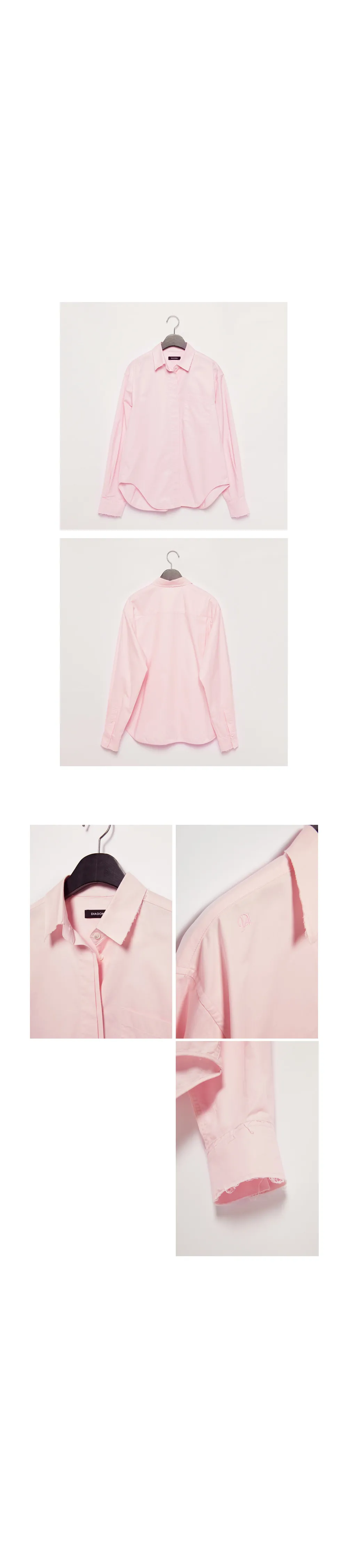 diagonalフライフロントシャツ(ピンク) | 詳細画像5