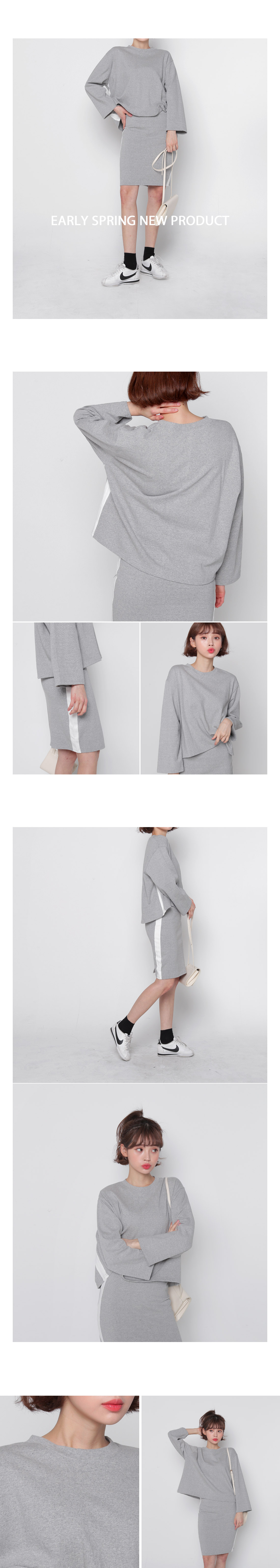 サイドラインTシャツ&スカートSET・全3色 | DHOLIC | 詳細画像4