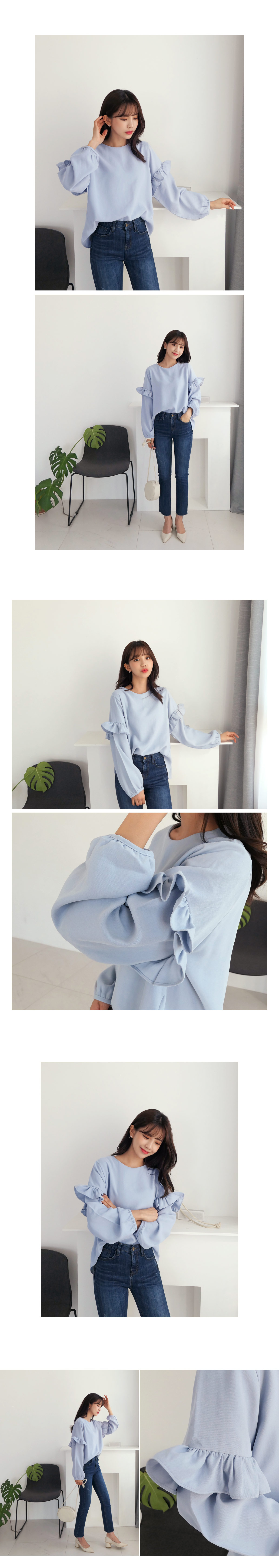 フリルスリーブブラウス・全3色 | DHOLIC | 詳細画像2