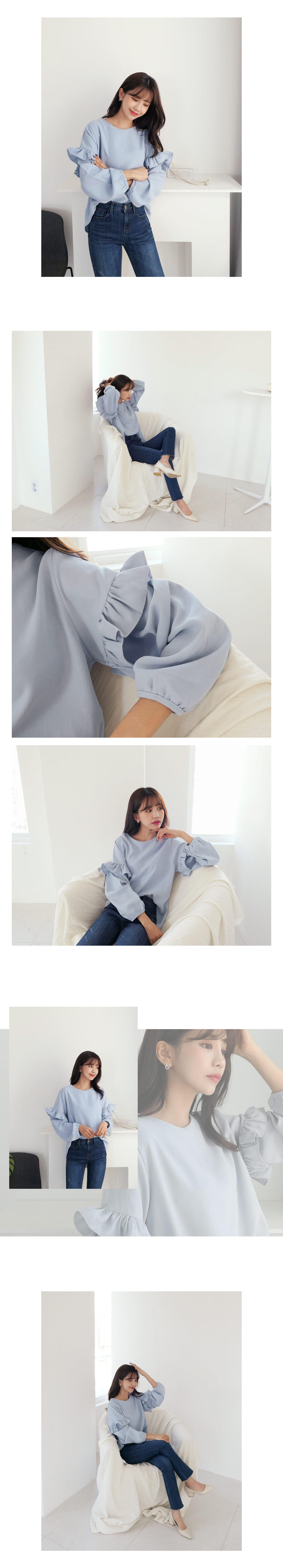 フリルスリーブブラウス・全3色 | DHOLIC | 詳細画像4