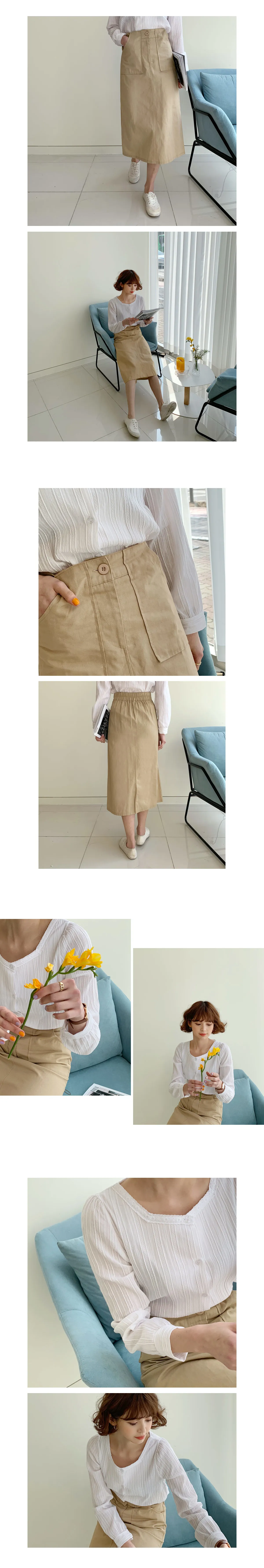 Aラインポケットロングスカート・全4色 | DHOLIC | 詳細画像2