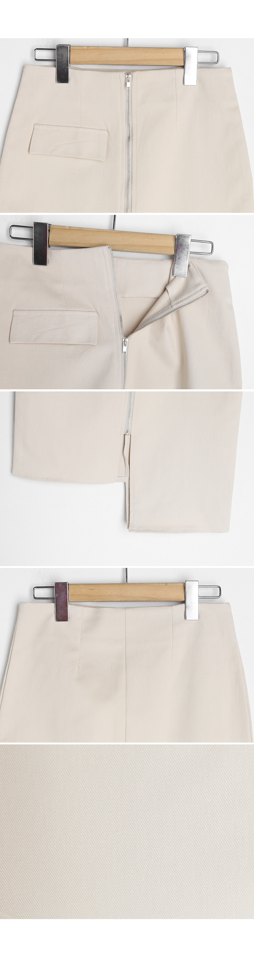 ジップアップアンバランススカート・全2色 | DHOLIC | 詳細画像6