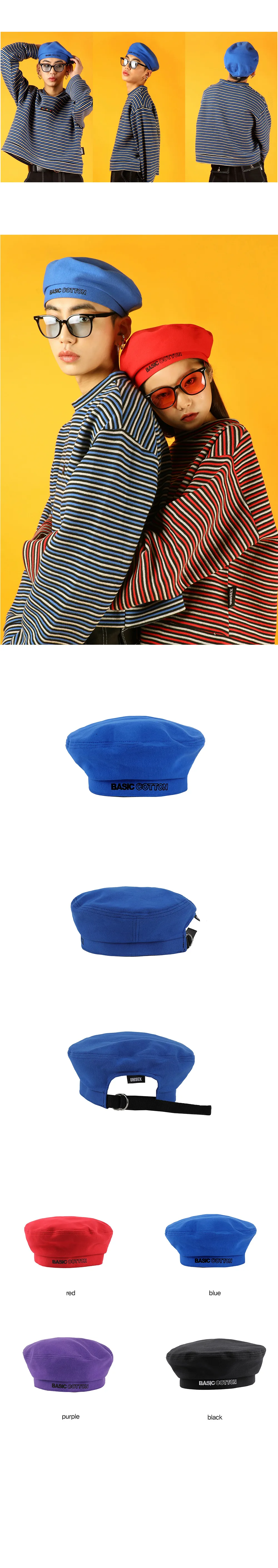 BASIC COTTONロゴベレー帽(ブルー) | 詳細画像3