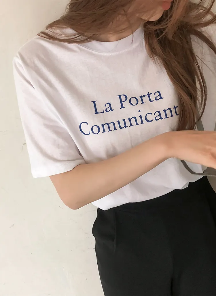 La PortaレタリングTシャツ | cherrykoko | 詳細画像1