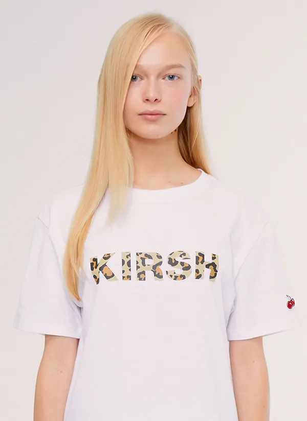 KIIRSHレオパードロゴTシャツ(ホワイト) | 詳細画像1