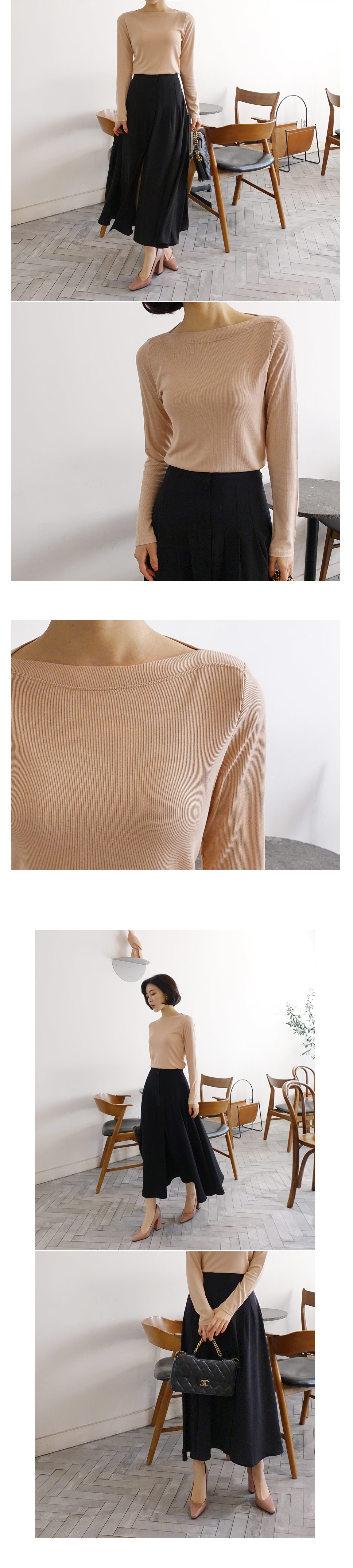 くるみボタンタックAラインスカート・全2色 | DHOLIC PLUS | 詳細画像4