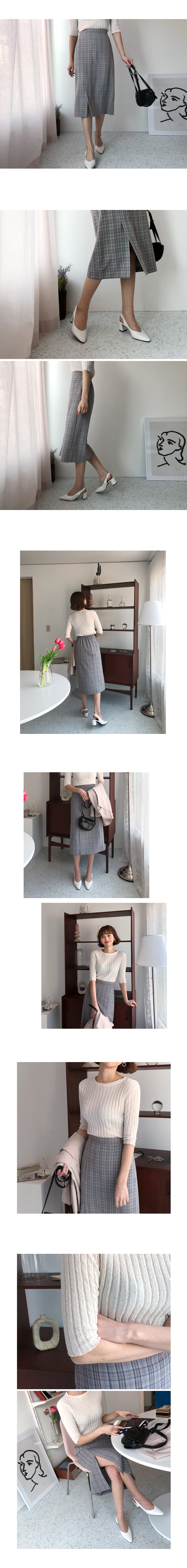 チェックHラインスリットスカート・全3色 | DHOLIC | 詳細画像2