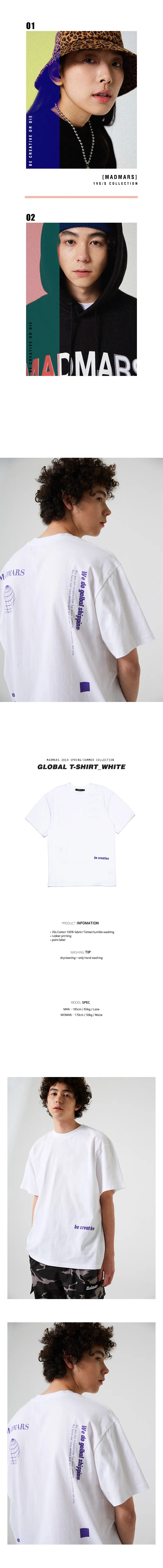 GLOBALロゴ半袖Tシャツ(ホワイト) | 詳細画像2