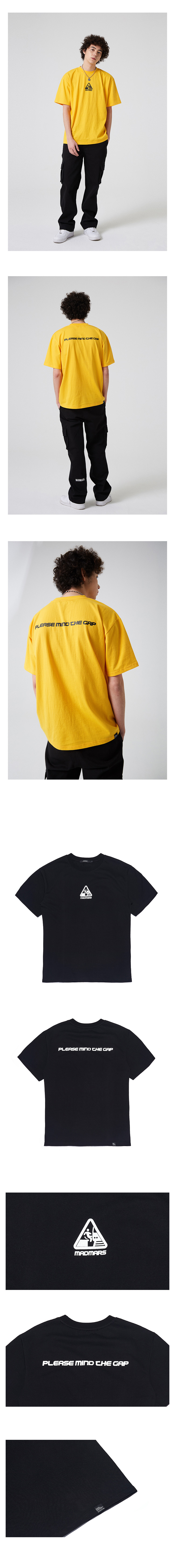 トライアングルロゴ半袖Tシャツ(ブラック) | 詳細画像4