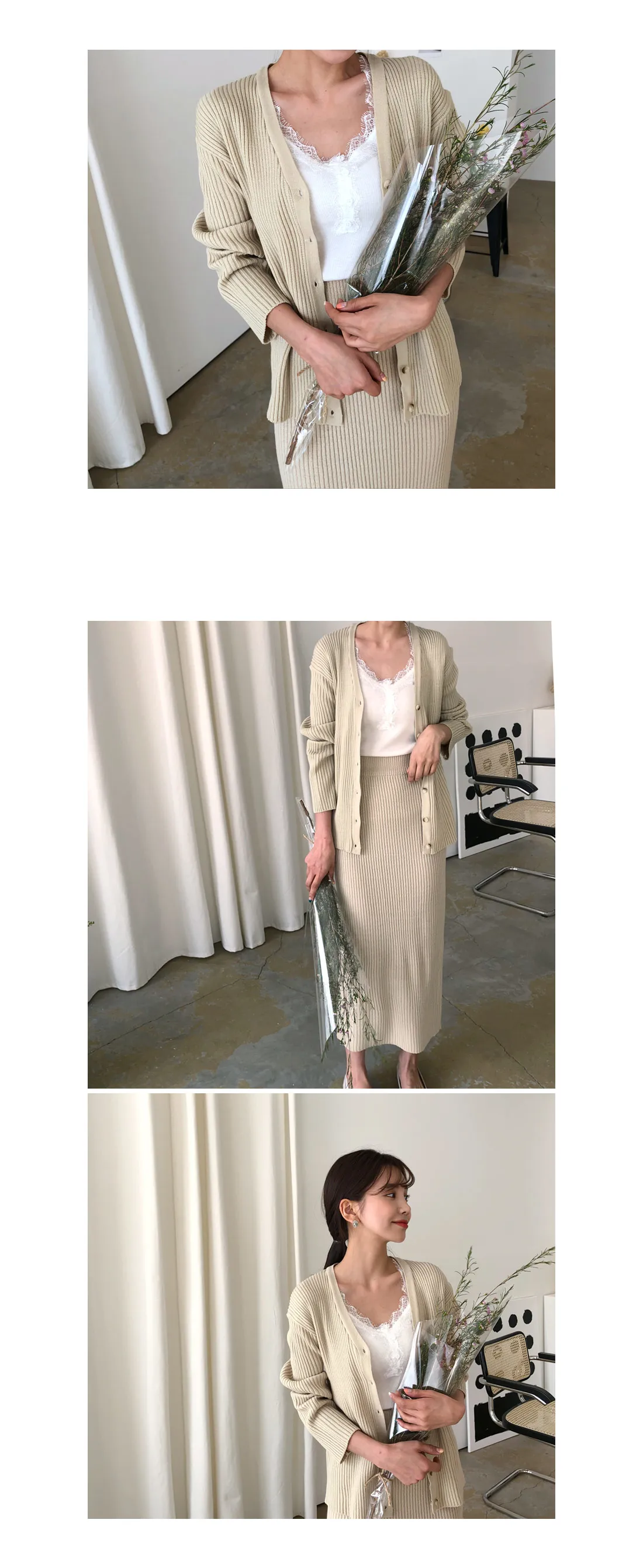 リブニットロングスカート・全3色 | DHOLIC | 詳細画像4