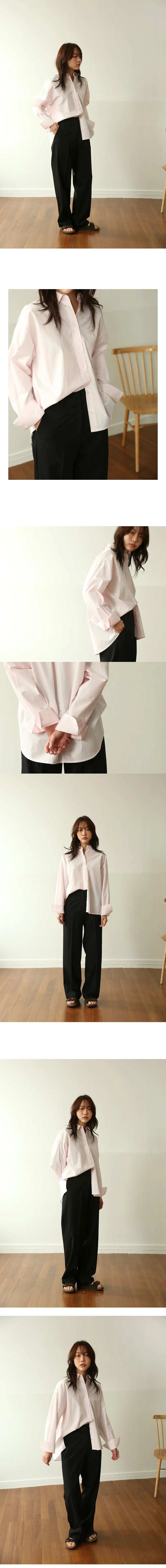 サイドスリットオーバーサイズシャツ(ピンク) | 詳細画像3