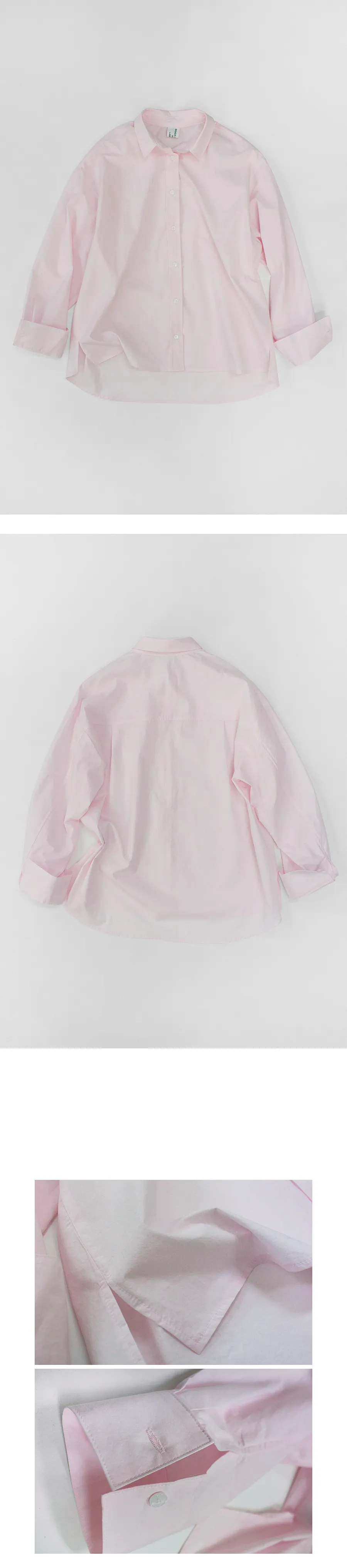サイドスリットオーバーサイズシャツ(ピンク) | 詳細画像5