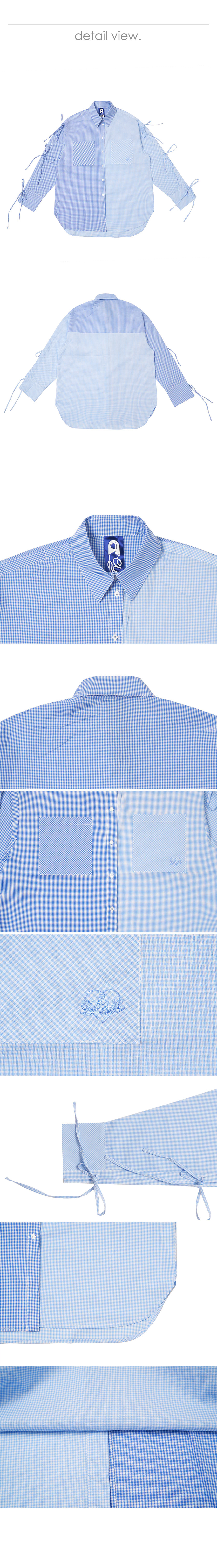 リボンディティールチェックシャツ(ブルー) | 詳細画像7