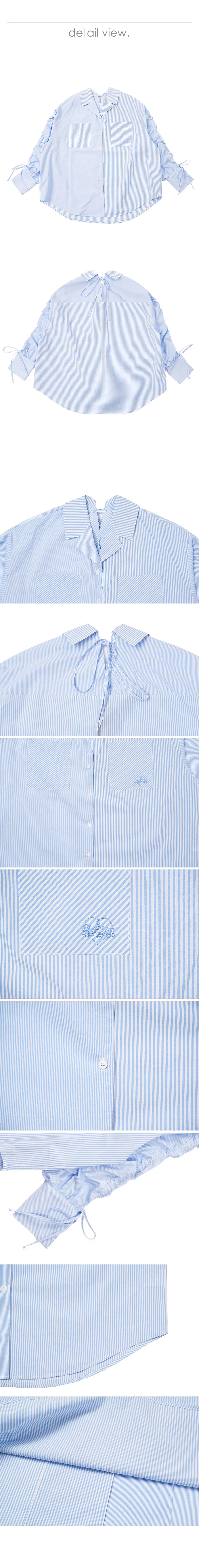ストライプシャーリングスリーブシャツ(ブルー) | 詳細画像6