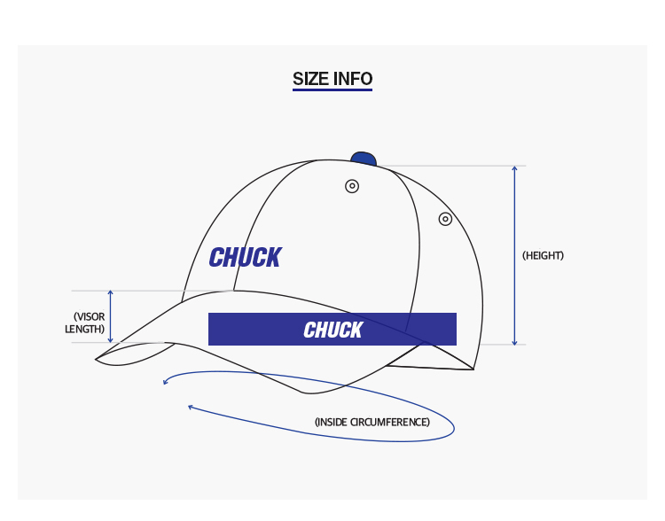 19SSCHUCKロゴベースボールキャップ(ブルー) | 詳細画像7