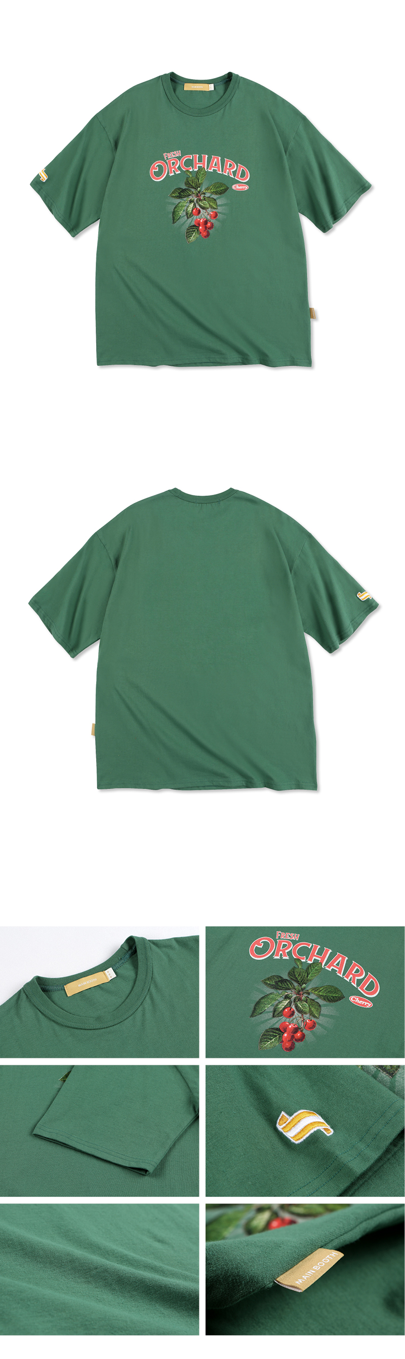 チェリープリント半袖Tシャツ(ライトグリーン) | 詳細画像4