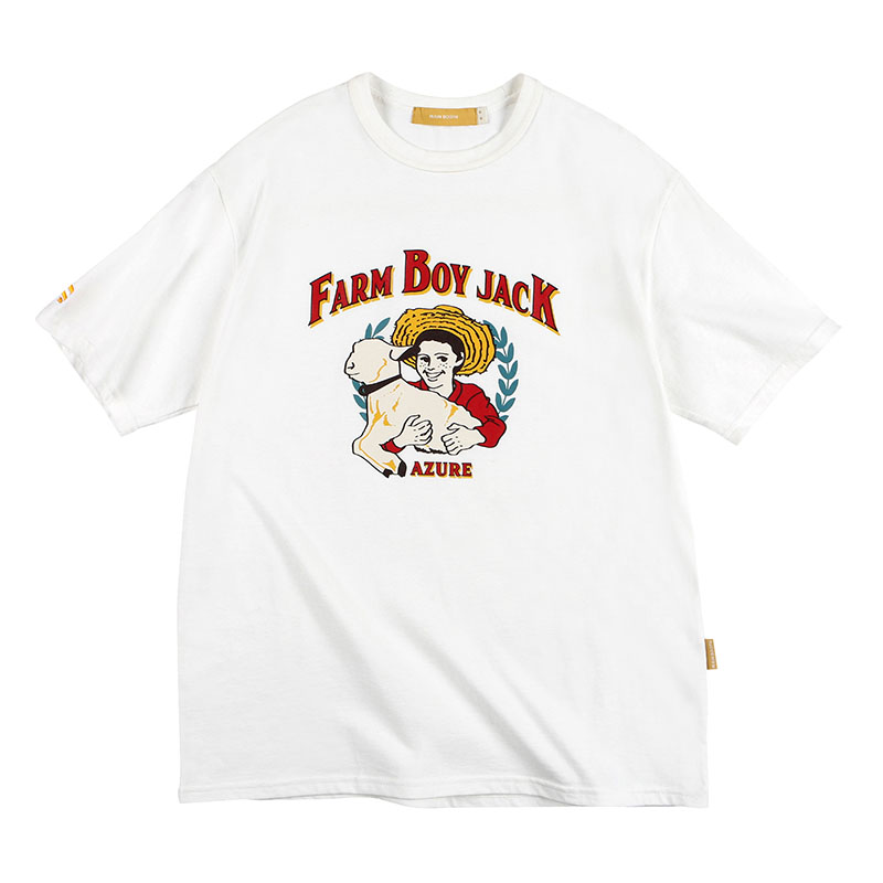 Farmboyプリント半袖Tシャツ(アイボリーホワイト) | 詳細画像2