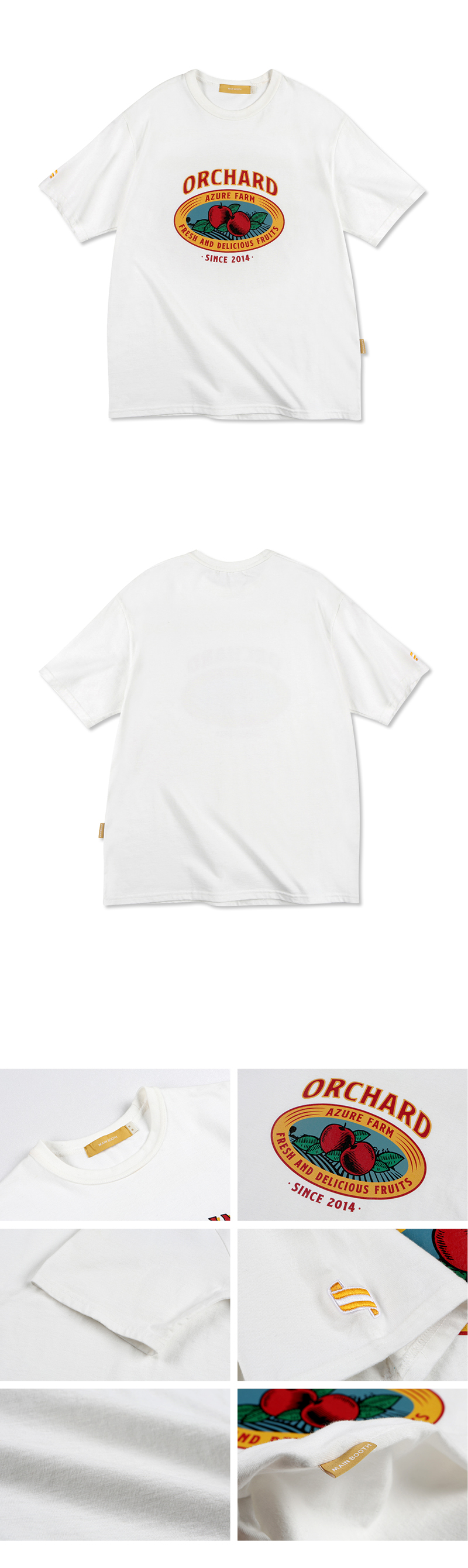 アップルプリント半袖Tシャツ(アイボリーホワイト) | 詳細画像4