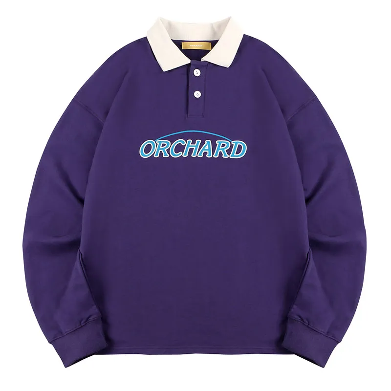 Orcharポロカラー長袖Tシャツ(バイオレット) | 詳細画像2