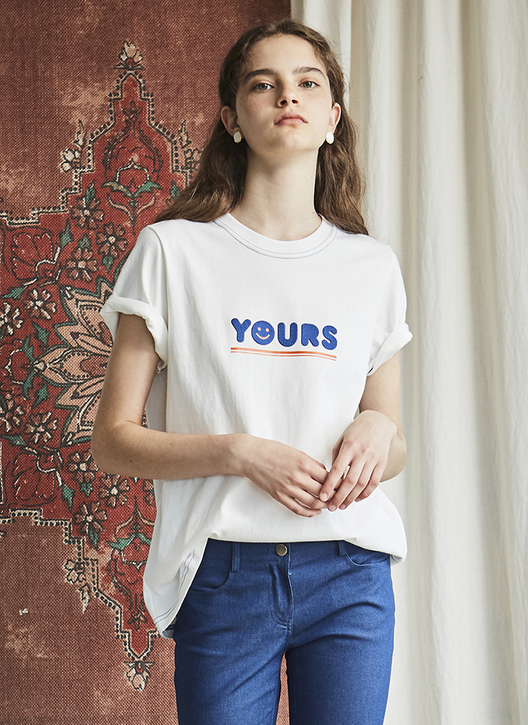 スマイルYOURSロゴTシャツ(ホワイト) | 詳細画像1
