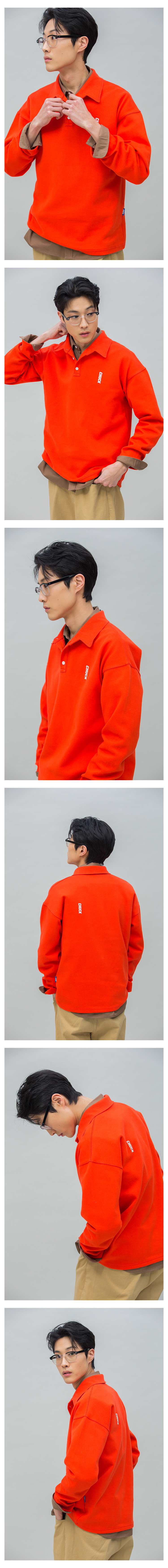 バーチカルロゴポロシャツ(オレンジレッド) | 詳細画像6