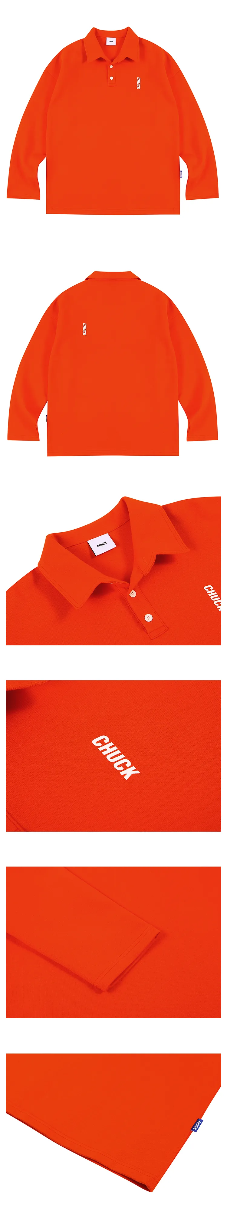 バーチカルロゴポロシャツ(オレンジレッド) | 詳細画像7