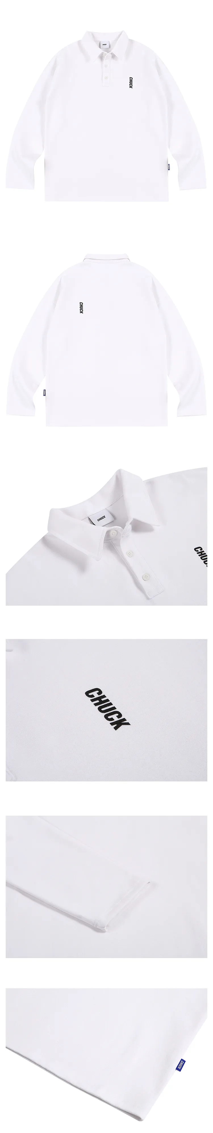 バーチカルロゴポロシャツ(ホワイト) | 詳細画像7