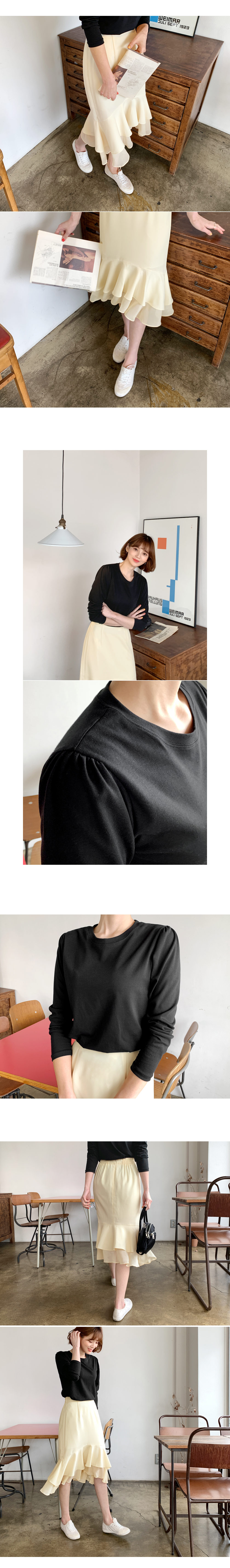 ショルダーギャザーTシャツ・全6色 | DHOLIC | 詳細画像3