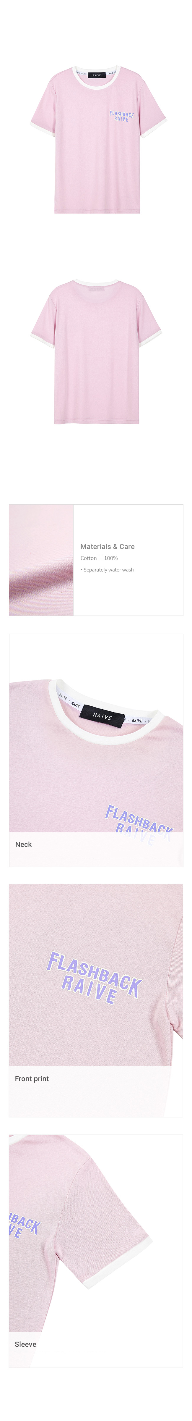 FLASHBACKリンガーTシャツ(ピンク) | 詳細画像10