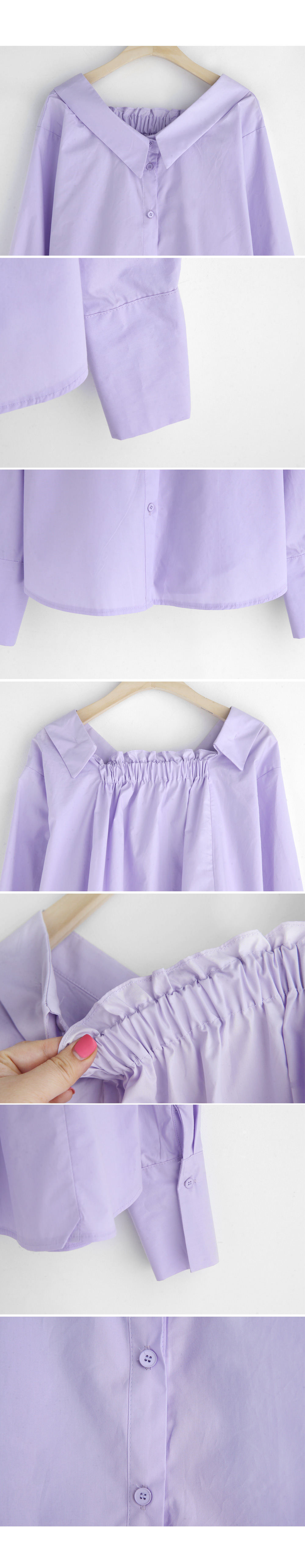 バックゴムボタンカラーシャツ・全3色 | DHOLIC | 詳細画像6