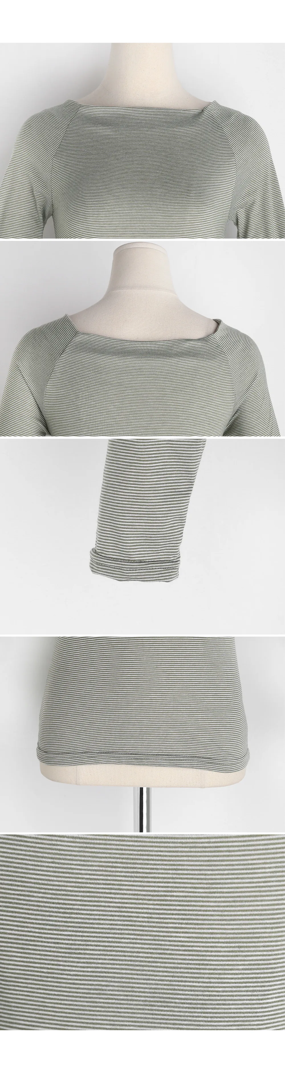 ラグランスリーブスリムボーダーTシャツ・全3色 | DHOLIC | 詳細画像7