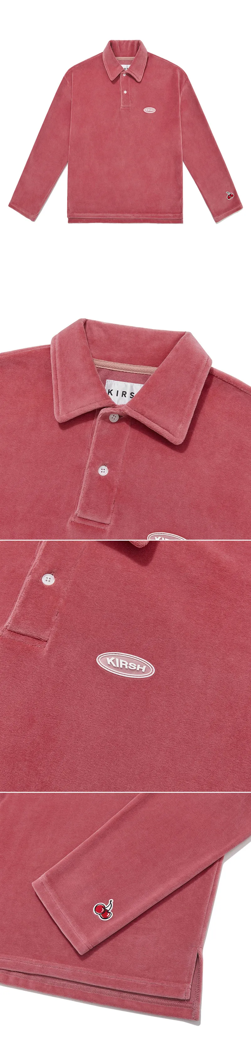 ベロアポロカラーロゴシャツ(ピンク) | 詳細画像5