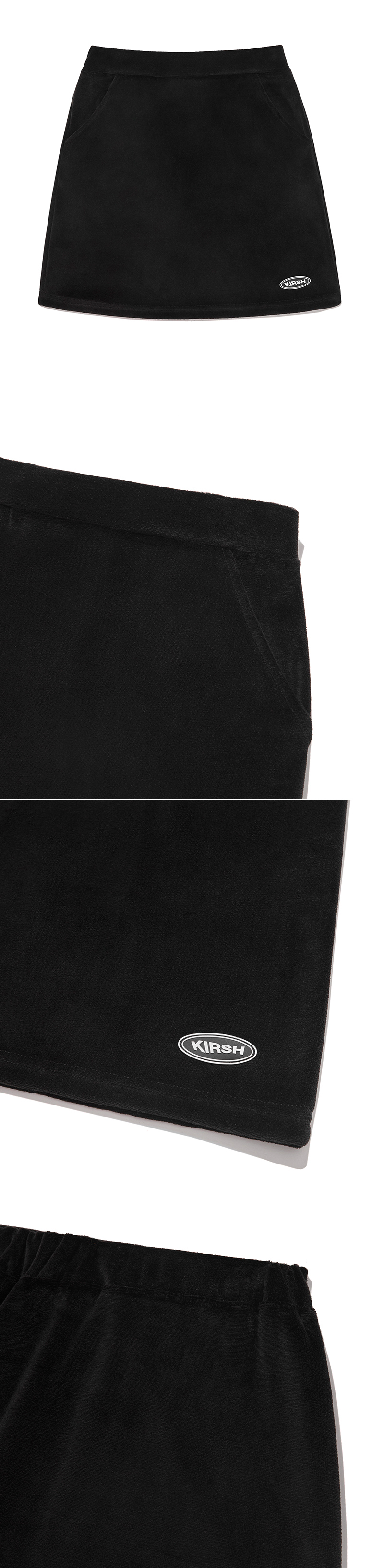 KIRSHロゴベロアミニスカート(ブラック) | 詳細画像5